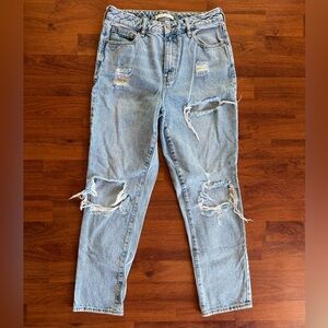 PacSun‎ Distressed Mom Jean Light Wash Size 27